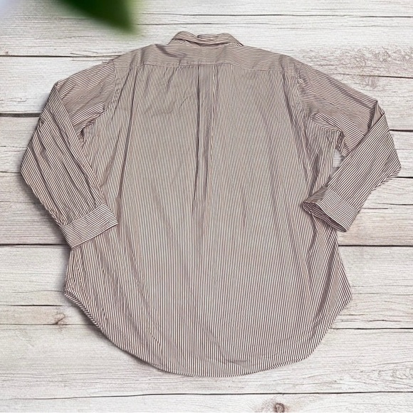 Ralph Lauren Dress Shirt Mens Classic Fit 16.5/33 Burgundy Striped Button Down - Picture 3 of 6